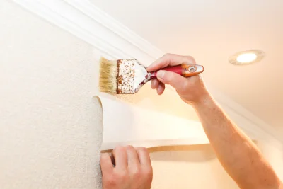 Pose de papier peint à Caromb — revêtements muraux et toiles de verre